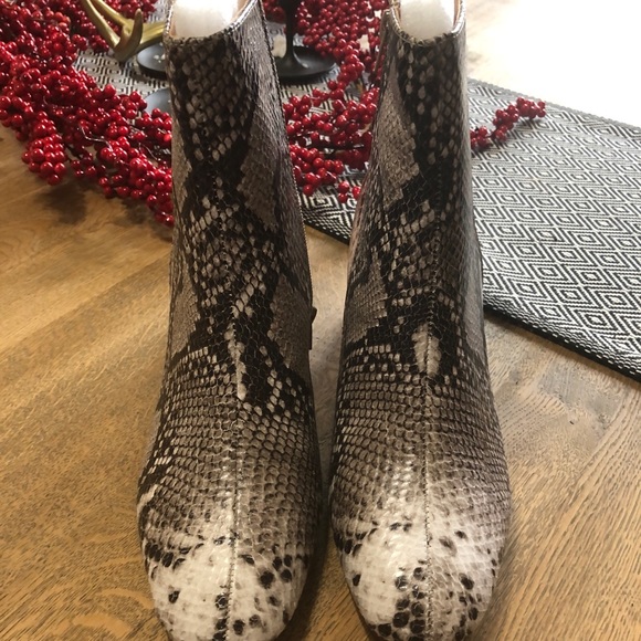 Snakeskin Chinese Laundry Booties - Picture 4 of 7